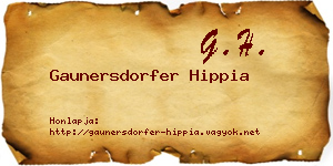 Gaunersdorfer Hippia névjegykártya