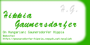 hippia gaunersdorfer business card